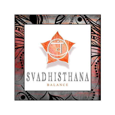 ChakrasYogaFramed_Svadhisthana V2 Black Modern Wood Framed Art Print with Double Matting by LightBoxJournal