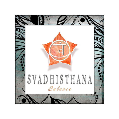 ChakrasYogaFramed_Svadhisthana V3 Black Modern Wood Framed Art Print by LightBoxJournal