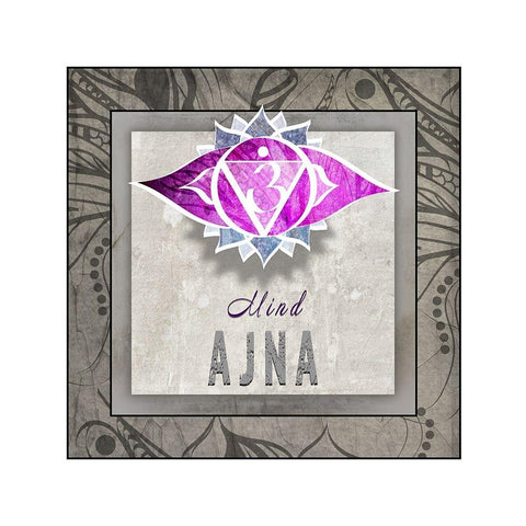 ChakrasYogaTile AJNA V3 White Modern Wood Framed Art Print by LightBoxJournal