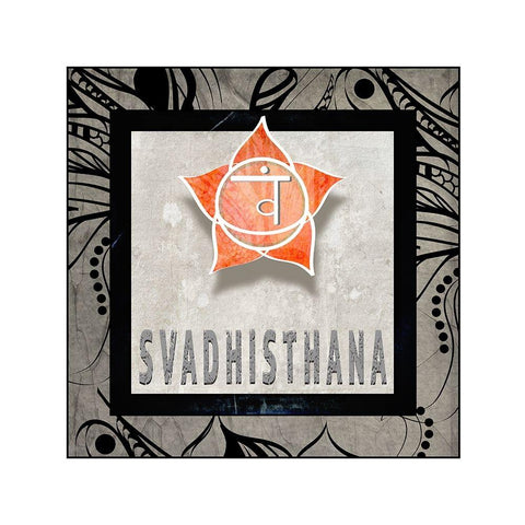 ChakrasYogaTile Svadhisthana V2 White Modern Wood Framed Art Print by LightBoxJournal