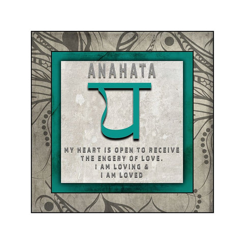 ChakrasYogaTile_Anahata V4 Black Ornate Wood Framed Art Print with Double Matting by LightBoxJournal