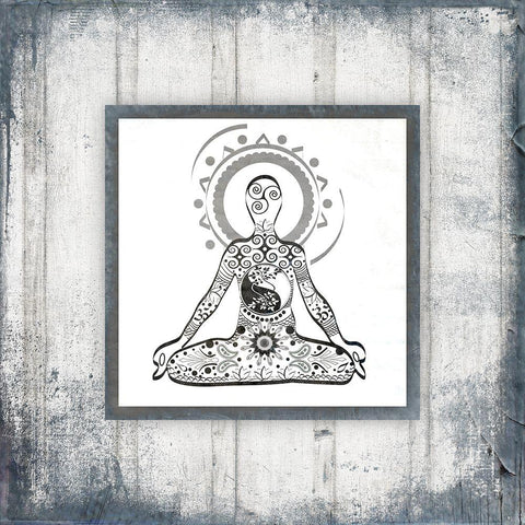 GypsyYoga V1 2 White Modern Wood Framed Art Print by LightBoxJournal