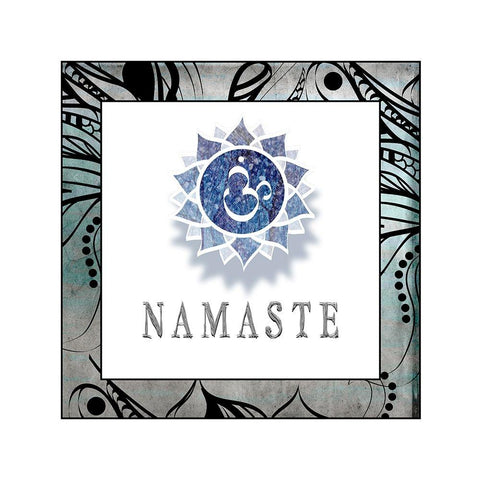 Namaste Symbol 4_1 White Modern Wood Framed Art Print by LightBoxJournal