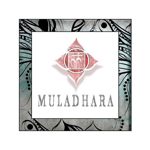 Muladhara_Symbol 4 White Modern Wood Framed Art Print by LightBoxJournal