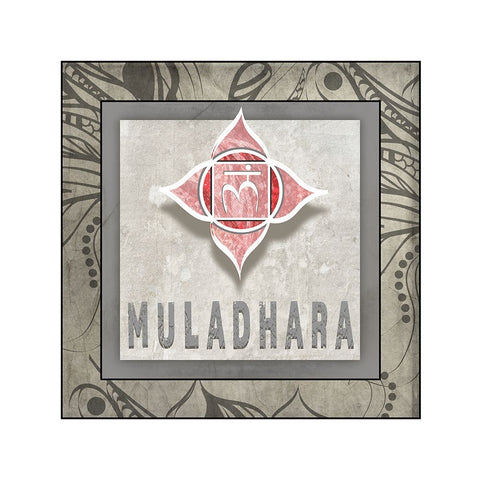 Muladhara_Symbol 7 Black Ornate Wood Framed Art Print with Double Matting by LightBoxJournal