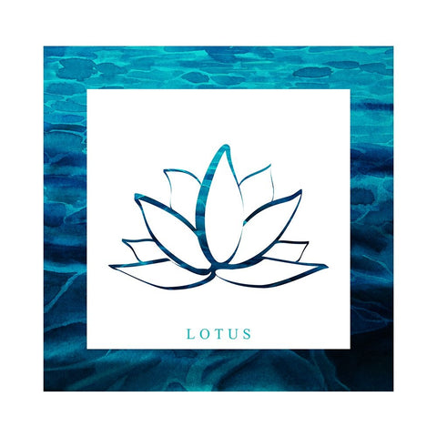 Yoga V1 Lotus White Modern Wood Framed Art Print with Double Matting by LightBoxJournal