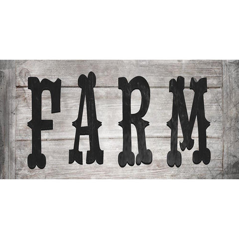 FarmFreshFarmSign V1 Black Modern Wood Framed Art Print with Double Matting by LightBoxJournal