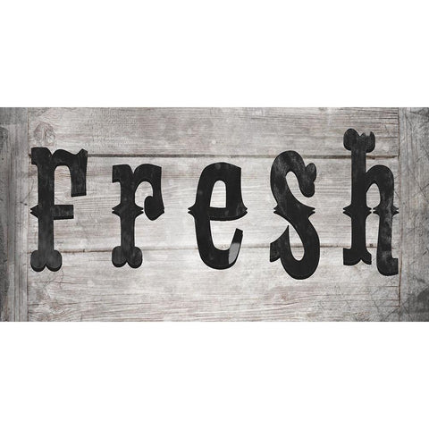 FarmFreshFarmSign V3 Black Modern Wood Framed Art Print with Double Matting by LightBoxJournal