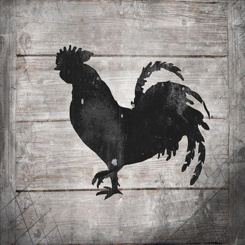 FarmFreshRiseWithTheChickens V2 Black Modern Wood Framed Art Print with Double Matting by LightBoxJournal