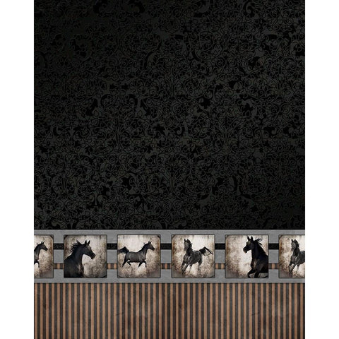 GypsyHorse CollectionSurfacePattern V2 3 Black Modern Wood Framed Art Print by LightBoxJournal