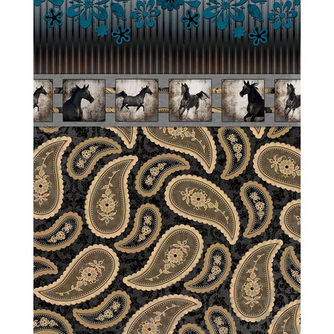 GypsyHorse CollectionSurfacePattern V2 7 Black Modern Wood Framed Art Print with Double Matting by LightBoxJournal