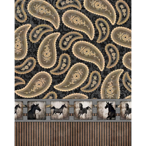 GypsyHorse CollectionSurfacePattern V2 8 Black Modern Wood Framed Art Print with Double Matting by LightBoxJournal