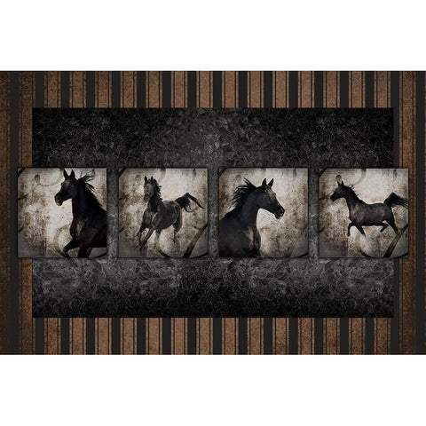 GypsyHorse CollectionSurfacePattern V3 1 Gold Ornate Wood Framed Art Print with Double Matting by LightBoxJournal