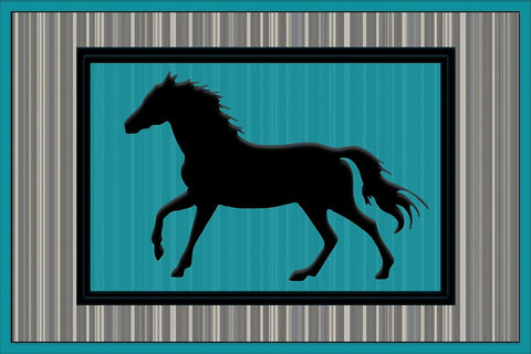 GypsyHorse CollectionSurfacePattern V3 2 Black Ornate Wood Framed Art Print with Double Matting by LightBoxJournal