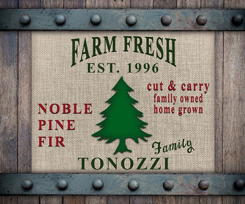 Personalized Christmas Sign V10 Black Ornate Wood Framed Art Print with Double Matting by LightBoxJournal