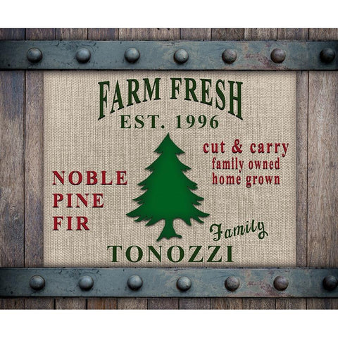 Personalized Christmas Sign V10 White Modern Wood Framed Art Print by LightBoxJournal