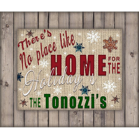 Personalized Christmas Sign V12 Gold Ornate Wood Framed Art Print with Double Matting by LightBoxJournal