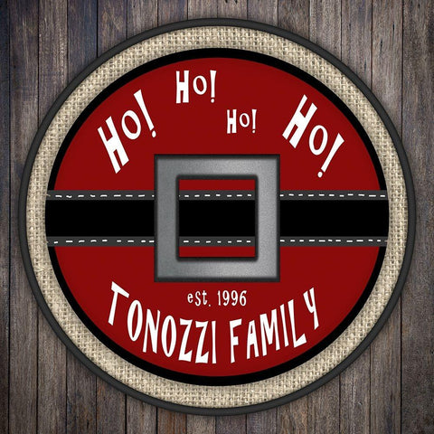 Personalized Christmas Sign V20 V10 Gold Ornate Wood Framed Art Print with Double Matting by LightBoxJournal