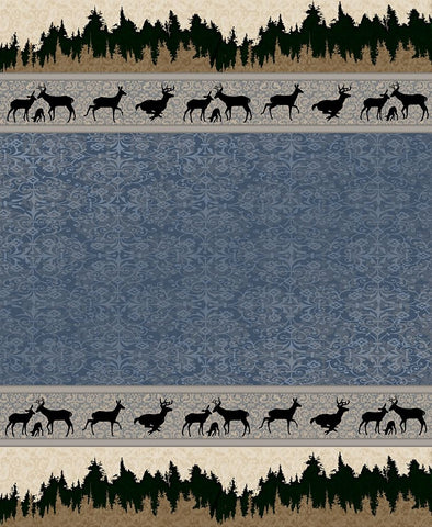 Deer_SurfacePattern V1 6 Black Ornate Wood Framed Art Print with Double Matting by LightBoxJournal