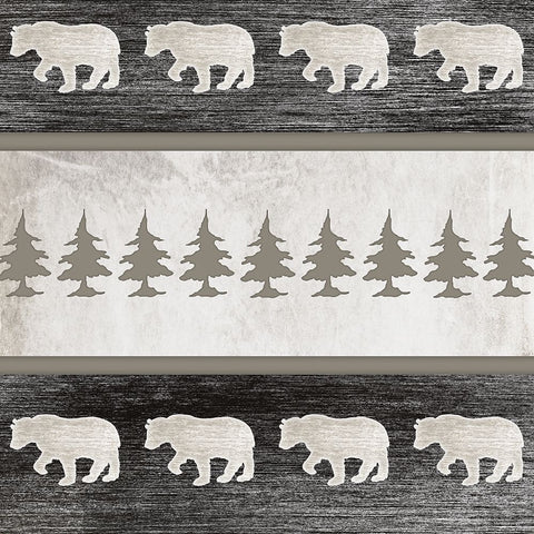 Good Night Moose 2 Surface Pattern 4 Black Ornate Wood Framed Art Print with Double Matting by LightBoxJournal