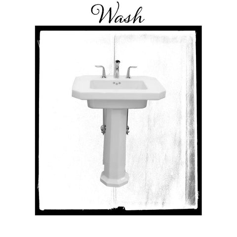 BelovedBath_17 White Modern Wood Framed Art Print by LightBoxJournal