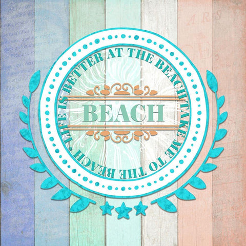 Sea Side Gypsy V4_Sign 1 White Modern Wood Framed Art Print by LightBoxJournal