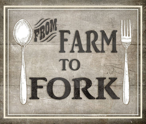 Farm to Fork BK White Modern Wood Framed Art Print with Double Matting by LightBoxJournal