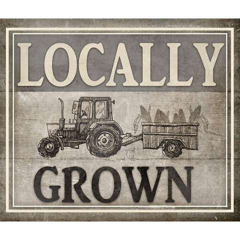 Locally Grown_TRACTOR Black Modern Wood Framed Art Print with Double Matting by LightBoxJournal