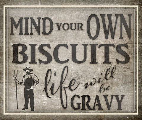 Mind Your Biscuits BK White Modern Wood Framed Art Print with Double Matting by LightBoxJournal