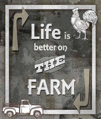 Farm Sign_Farm Sweet Farm 2 White Modern Wood Framed Art Print with Double Matting by LightBoxJournal