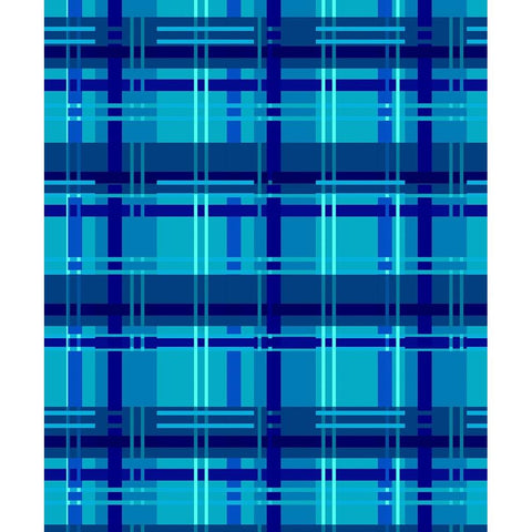 Minimalist Blue Plaid Design 05 Black Modern Wood Framed Art Print with Double Matting by LightBoxJournal