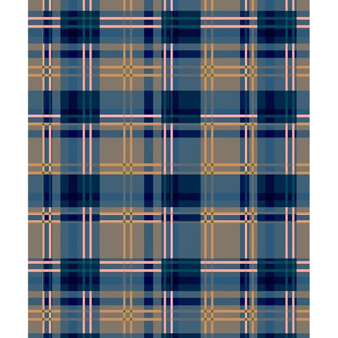 Minimalist Blue Plaid Design 07 Black Modern Wood Framed Art Print by LightBoxJournal