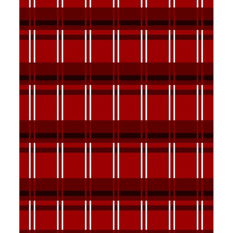 Minimalist Red Plaid Design 01 White Modern Wood Framed Art Print by LightBoxJournal