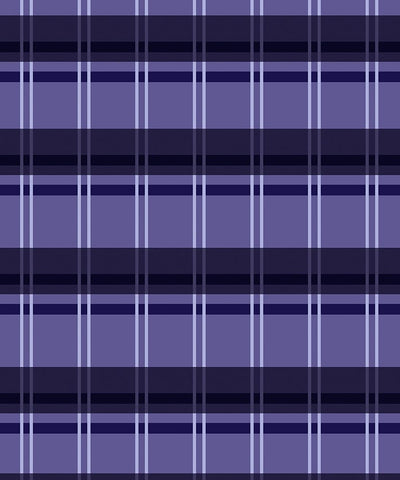 Ultra Violet Plaid 01 Black Ornate Wood Framed Art Print with Double Matting by LightBoxJournal