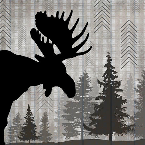 Blue Bear Lodge Sign 04 Black Modern Wood Framed Art Print by LightBoxJournal