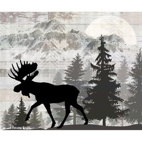 Blue Bear Lodge Sign 011 Black Modern Wood Framed Art Print by LightBoxJournal