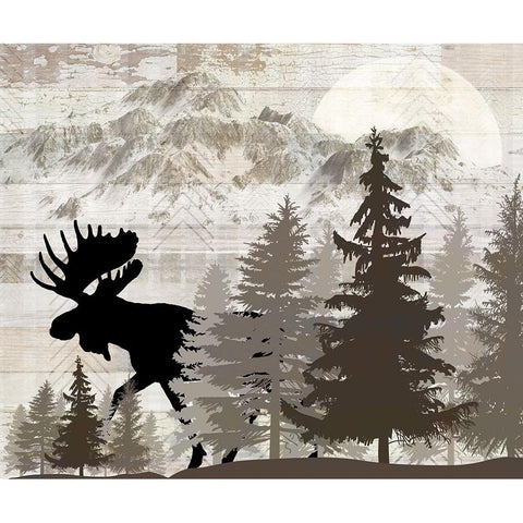 Blue Bear Lodge Sign 013 White Modern Wood Framed Art Print by LightBoxJournal