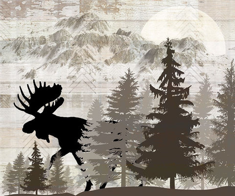 Blue Bear Lodge Sign 013 Black Ornate Wood Framed Art Print with Double Matting by LightBoxJournal