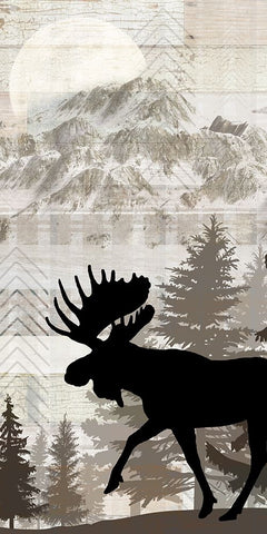 Blue Bear Lodge Sign 017 Black Ornate Wood Framed Art Print with Double Matting by LightBoxJournal