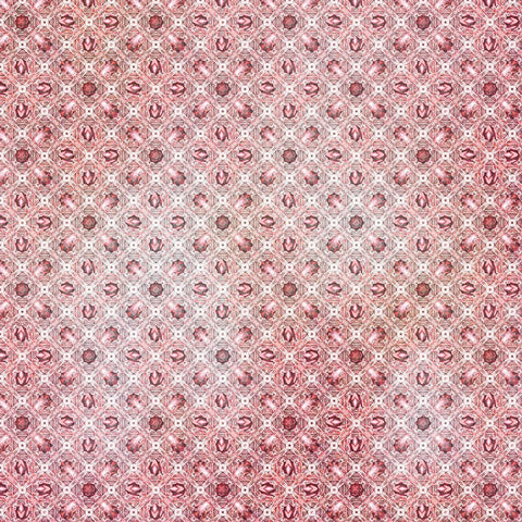 Pinky Blossom Pattern 01 White Modern Wood Framed Art Print with Double Matting by LightBoxJournal