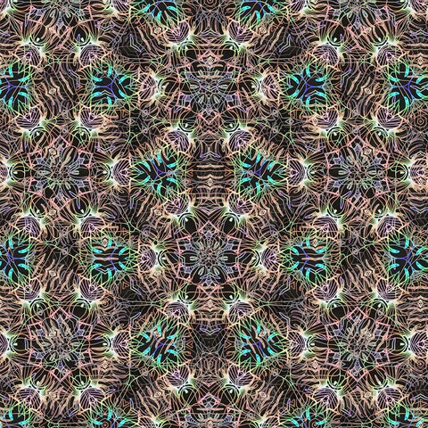 BoHo Gypsy Pattern 01 Black Modern Wood Framed Art Print with Double Matting by LightBoxJournal
