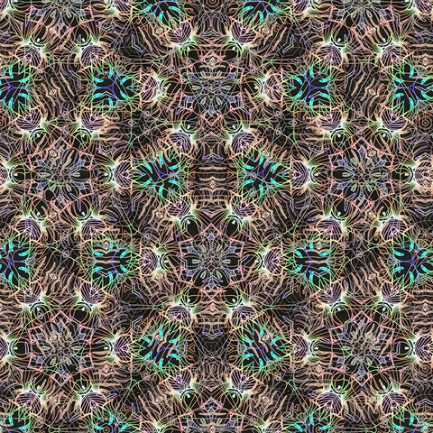 BoHo Gypsy Pattern 01 Black Ornate Wood Framed Art Print with Double Matting by LightBoxJournal