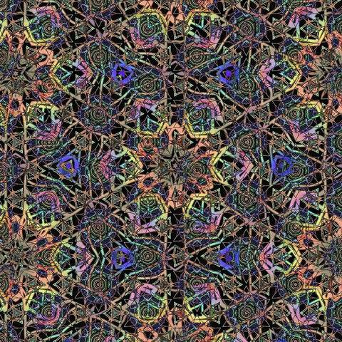 BoHo Gypsy Pattern 02 Black Modern Wood Framed Art Print by LightBoxJournal