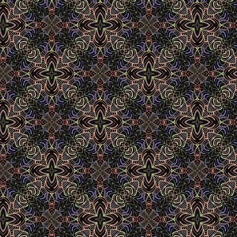 BoHo Gypsy Pattern 06 White Modern Wood Framed Art Print with Double Matting by LightBoxJournal