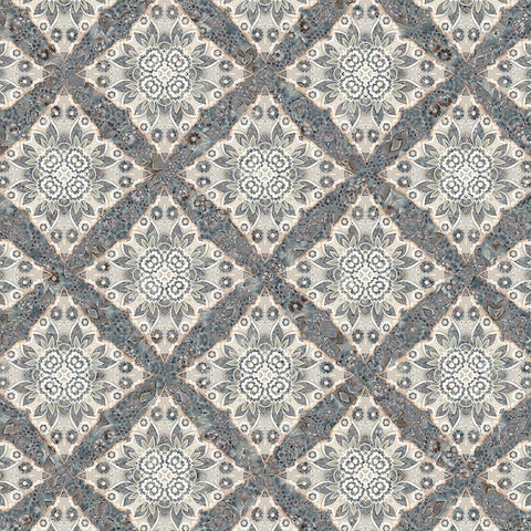 Junk Gypsy Pattern 04 Black Ornate Wood Framed Art Print with Double Matting by LightBoxJournal