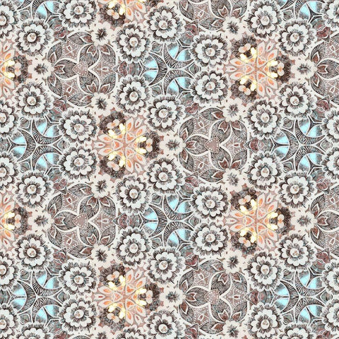 Junk Gypsy Pattern 06 White Modern Wood Framed Art Print by LightBoxJournal