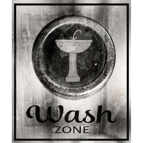 Farm bathroom signs 16 White Modern Wood Framed Art Print by LightBoxJournal