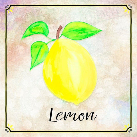 Country Lemon 01 Black Modern Wood Framed Art Print with Double Matting by LightBoxJournal