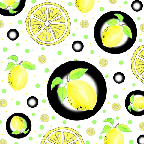 Easy Peasy Lemon 3 White Modern Wood Framed Art Print by LightBoxJournal