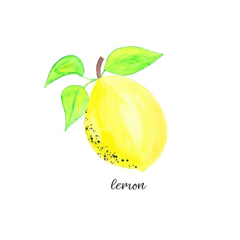 Easy Peasy Lemon Kitchen 1 White Modern Wood Framed Art Print by LightBoxJournal